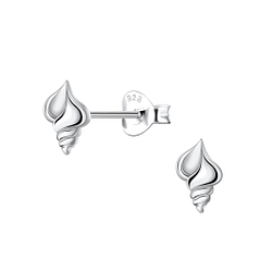 Wholesale Sterling Silver Shell Ear Studs - JD21793