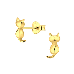 Wholesale Sterling Silver Cat Ear Studs - JD21707