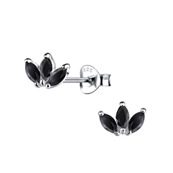 Wholesale Sterling Silver Flower Ear Studs - JD21844