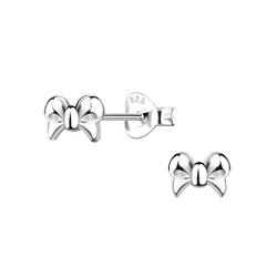 Wholesale Sterling Silver Bow Ear Studs - JD21871