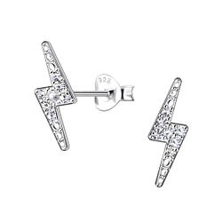 Wholesale Sterling Silver Thunder Bolt Ear Studs - JD21874