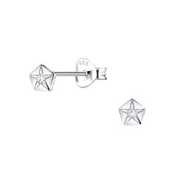 Wholesale Sterling Silver Star Ear Studs - JD21875