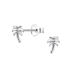 Wholesale Sterling Silver Palm Tree Ear Studs - JD21827