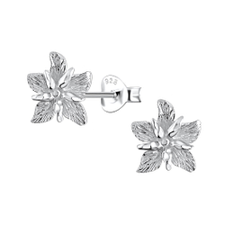 Wholesale Sterling Silver Flower Ear Studs - JD21831