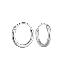 Wholesale 12mm Sterling Silver Twisted Ear Hoops - JD21782