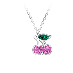 Wholesale Sterling Silver Cherry Necklace - JD20241