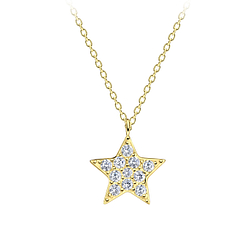 Wholesale Sterling Silver Star Necklace - JD21894 Wholesale Sterling Silver Star Necklace - JD21894