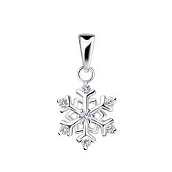 Wholesale Sterling Silver Snowflake Pendant - JD21548