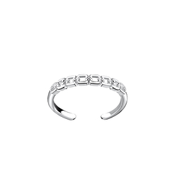 Wholesale Sterling Silver Link Chain Toe Ring - JD21792