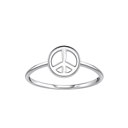 Wholesale Sterling Silver Peace Ring - JD21746