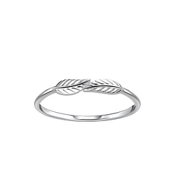 Wholesale Sterling Silver Leaf Ring - JD21678