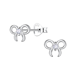 Wholesale Sterling Silver Bow Ear Studs - JD22009