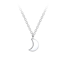 Wholesale Sterling Silver Moon Necklace - JD21975