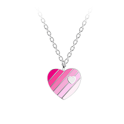 Wholesale Sterling Silver Heart Necklace - JD21924