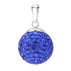 Wholesale Sterling Silver Crystal Ball Pendant - JD9449