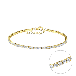 Wholesale 18cm Sterling Silver Tennis Bracelet - JD22055