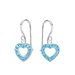 Wholesale Sterling Silver Heart Earrings - JD21587