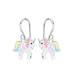 Wholesale Sterling Silver Unicorn Earrings - JD11003