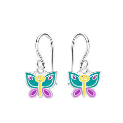 Wholesale Sterling Silver Butterfly Earrings - JD21588