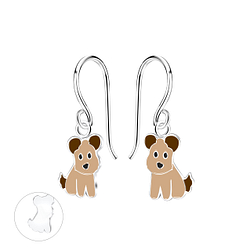 Wholesale Sterling Silver Dog Earrings - JD11436