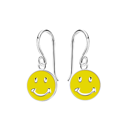 Wholesale Sterling Silver Smiley Face Earrings - JD10912