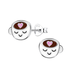 Wholesale Sterling Silver Cup Ear Studs - JD22030