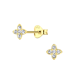 Wholesale Sterling Silver Flower Ear Studs - JD18150