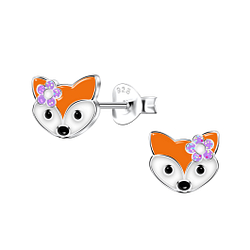 Wholesale Sterling Silver Fox Ear Studs - JD22068