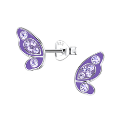 Wholesale Sterling Silver Butterfly Ear Studs - JD22084