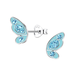 Wholesale Sterling Silver Butterfly Ear Studs - JD22082