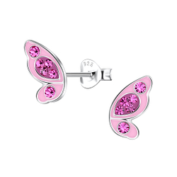 Wholesale Sterling Silver Butterfly Ear Studs - JD22083
