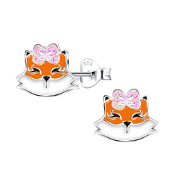 Wholesale Sterling Silver Fox Ear Studs - JD22085