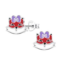 Wholesale Sterling Silver Fox Ear Studs - JD22087