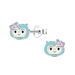 Wholesale Sterling Silver Owl Ear Studs - JD22090
