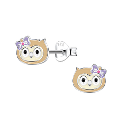 Wholesale Sterling Silver Owl Ear Studs - JD22089