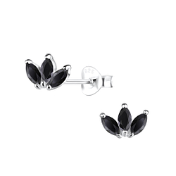 Wholesale Sterling Silver Flower Ear Studs - JD18524