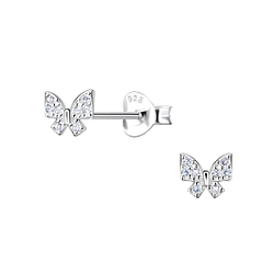 Wholesale Sterling Silver Butterfly Ear Studs - JD22115