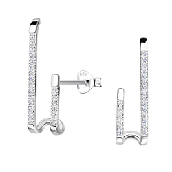 Wholesale Sterling Silver Geometric Ear Studs - JD22119