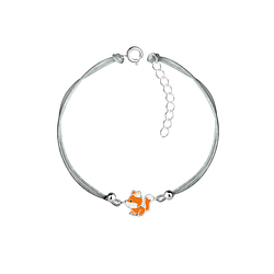 Wholesale Sterling Silver Fox Cord Bracelet - JD9925