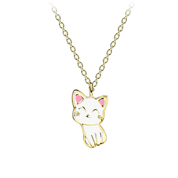 Wholesale Sterling Silver Cat Necklace - JD21993