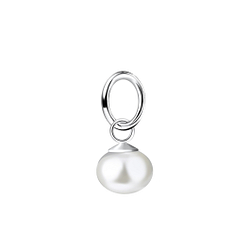 Wholesale 6mm Fresh Water Pearl Sterling Silver Pendant - JD21886