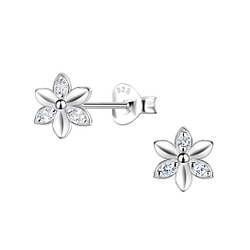 Wholesale Sterling Silver Flower Stud Earrings - JD22636
