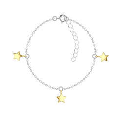 Wholesale Sterling Silver Star Bracelet - JD22243