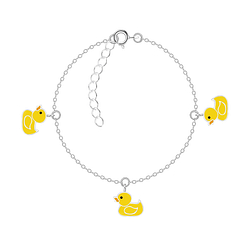 Wholesale Sterling Silver Duck Bracelet - JD15572