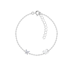 Wholesale Sterling Silver Butterfly Bracelet - JD22610