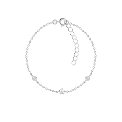 Wholesale Sterling Silver Flower Bracelet - JD22623 Wholesale Sterling Silver Flower Bracelet - JD22623