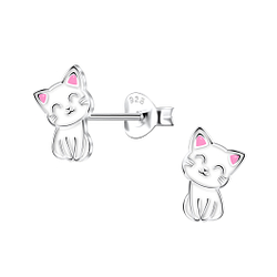 Wholesale Sterling Silver Cat Ear Studs - JD22144