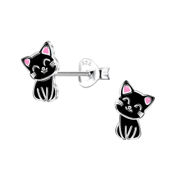 Wholesale Sterling Silver Cat Ear Studs - JD22146