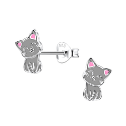 Wholesale Sterling Silver Cat Ear Studs - JD22145