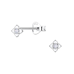 Wholesale Sterling Silver Flower Ear Studs - JD22671